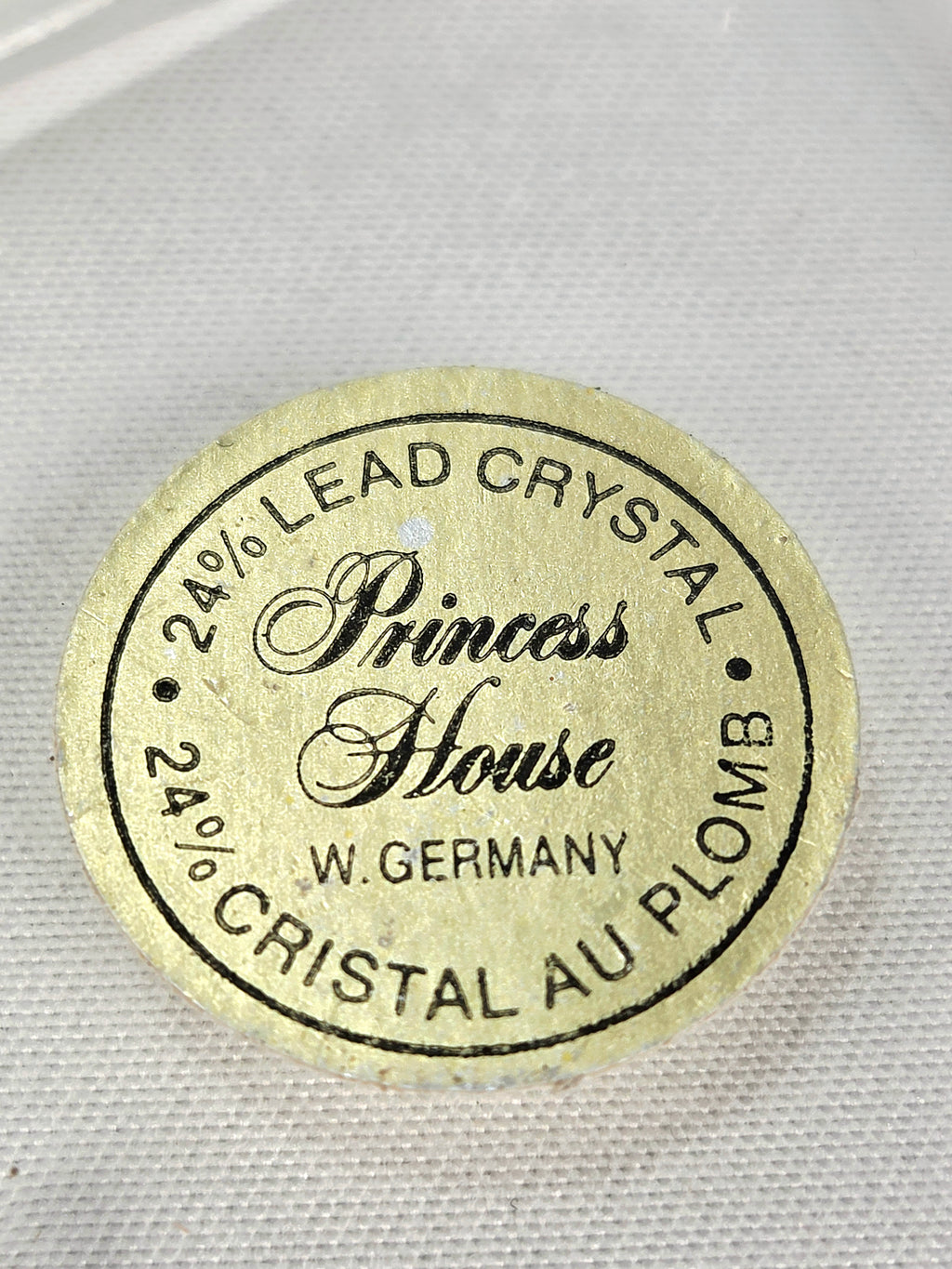 Princess House 24% Lead Crystal Vanity Set – West Germany Perfume Bottle, Trinket Box & Tray