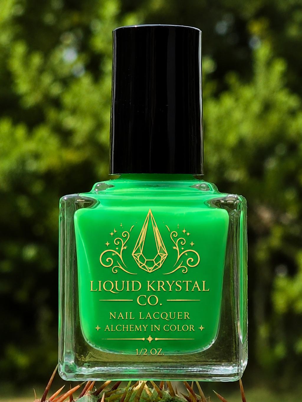 Ectophoria Neon Radioactive Green Gold Shimmer Glow In The Dark Indie Lacquer Handmade Indie Nail Polish