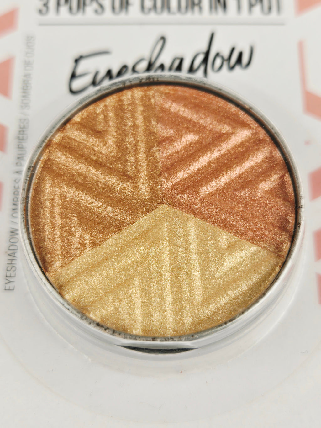 L.A. Colors Beauty Pot Eyeshadow Peaceful C30728 Gold Copper Trio Shimmer Eyeshadow Palette