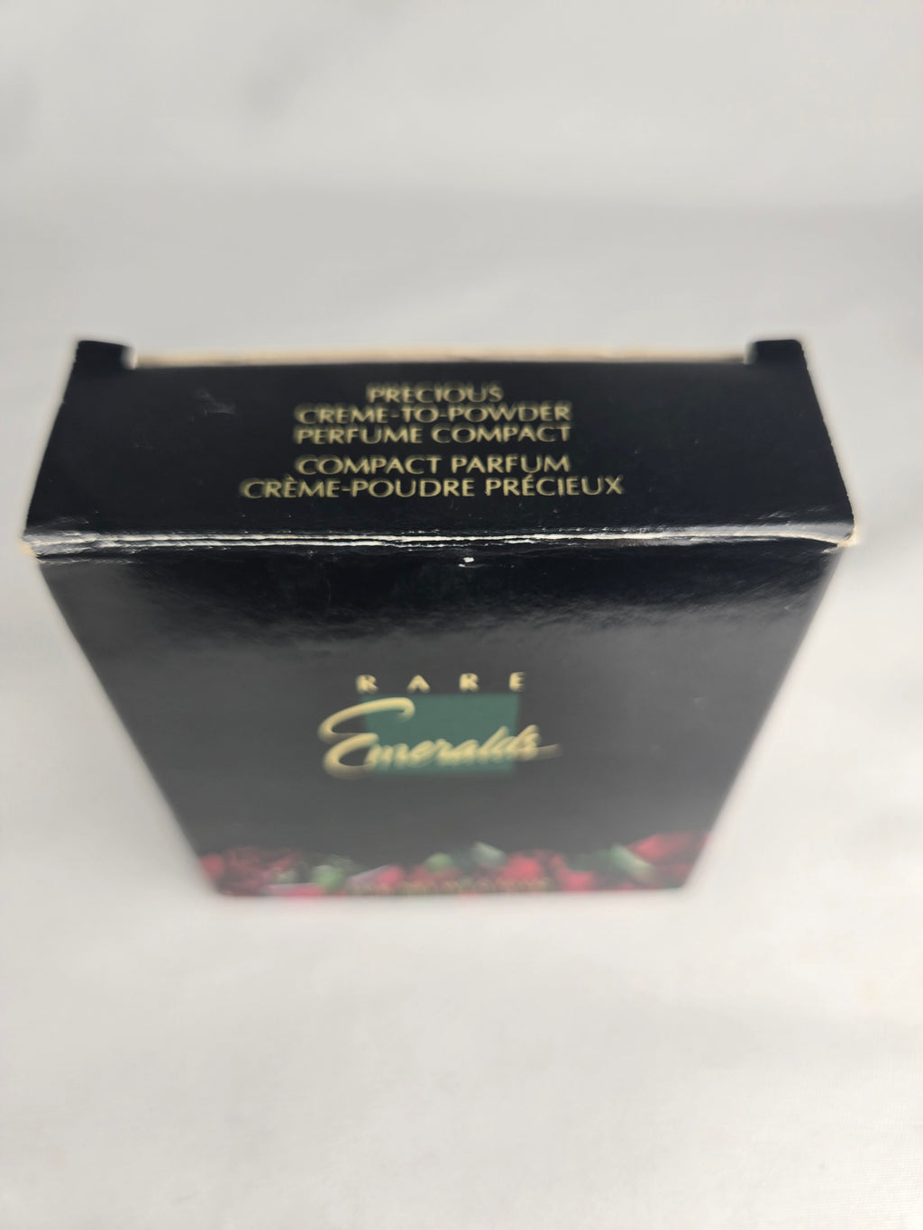 Rare Emeralds ✧ Vintage Avon Creme-to-Powder Perfume Compact (Gold Tone Star Compact, 3.0g / 0.10 oz)