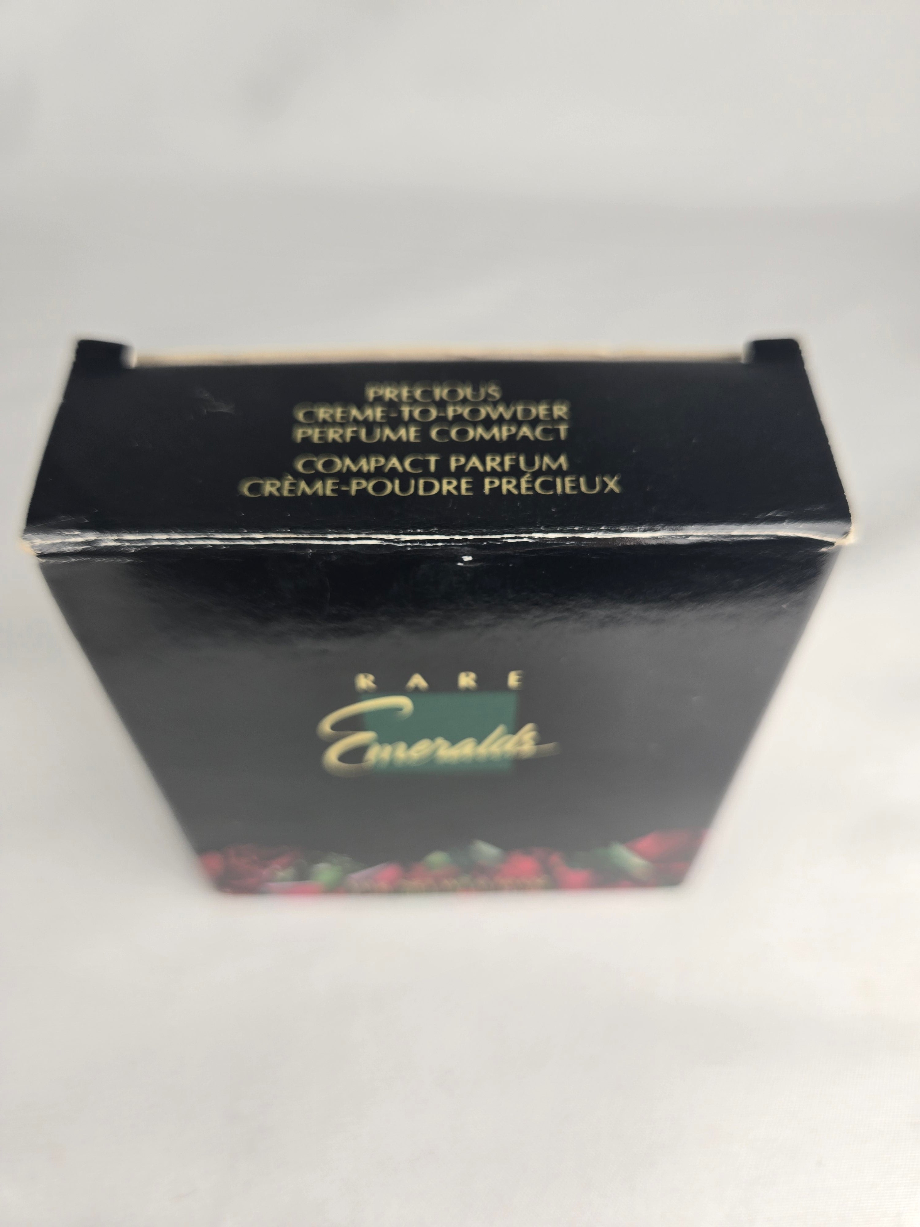 Rare Emeralds ✧ Vintage Avon Creme-to-Powder Perfume Compact (Gold Tone Star Compact, 3.0g / 0.10 oz)