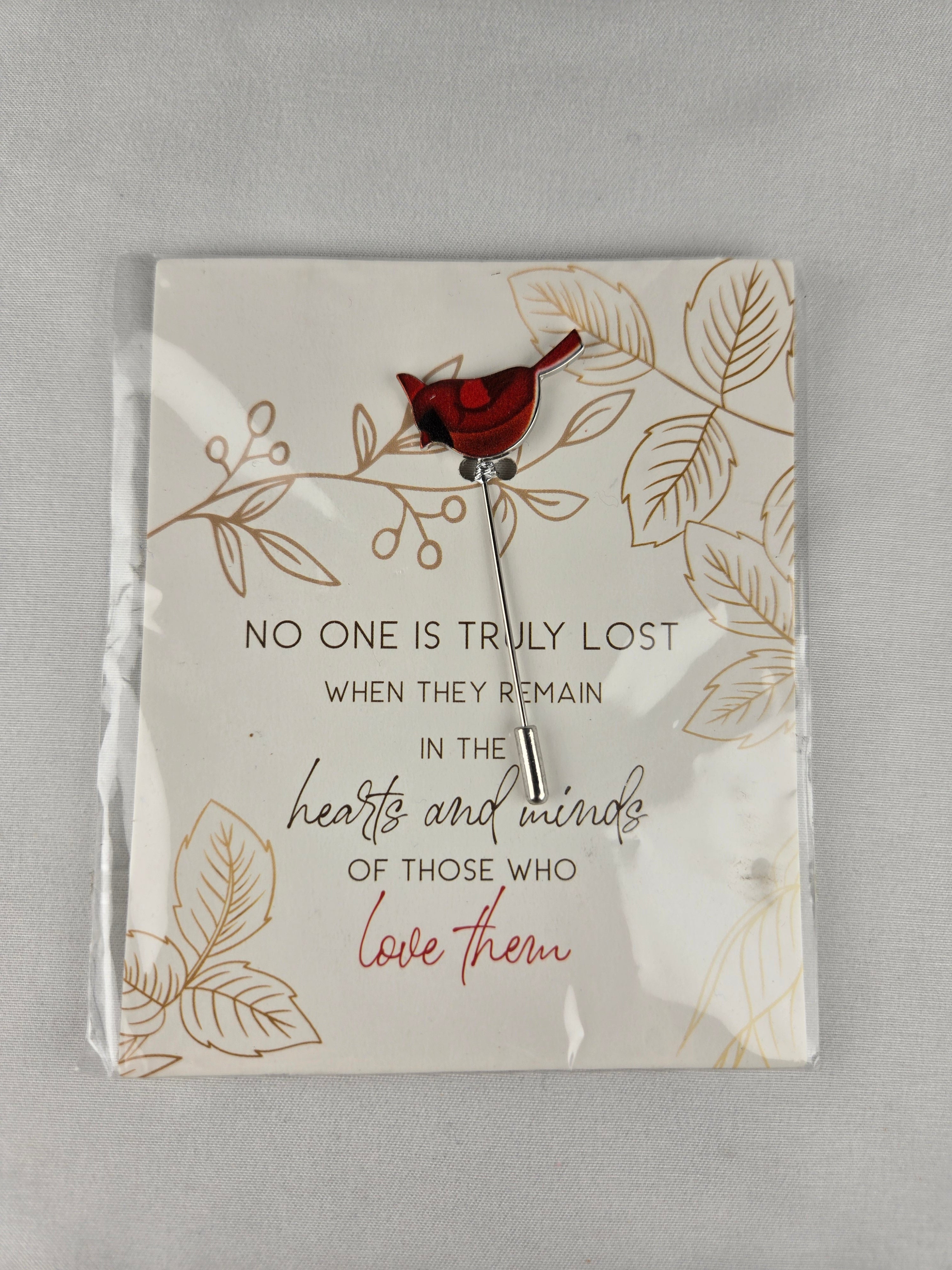 🎁 Present Pile Add-On | $25+ Order                        Red Bird Remembrance Pin with Sentiment Card