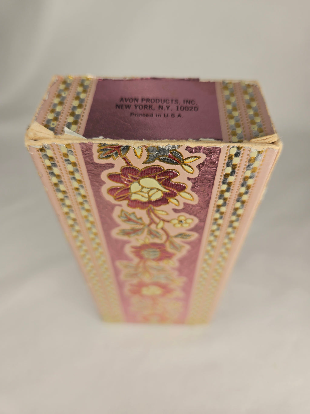 Vintage Avon Topaze Perfumed Talc 2.75 oz with Original Box – Appears Full Golden Fragrance Powder Collectible