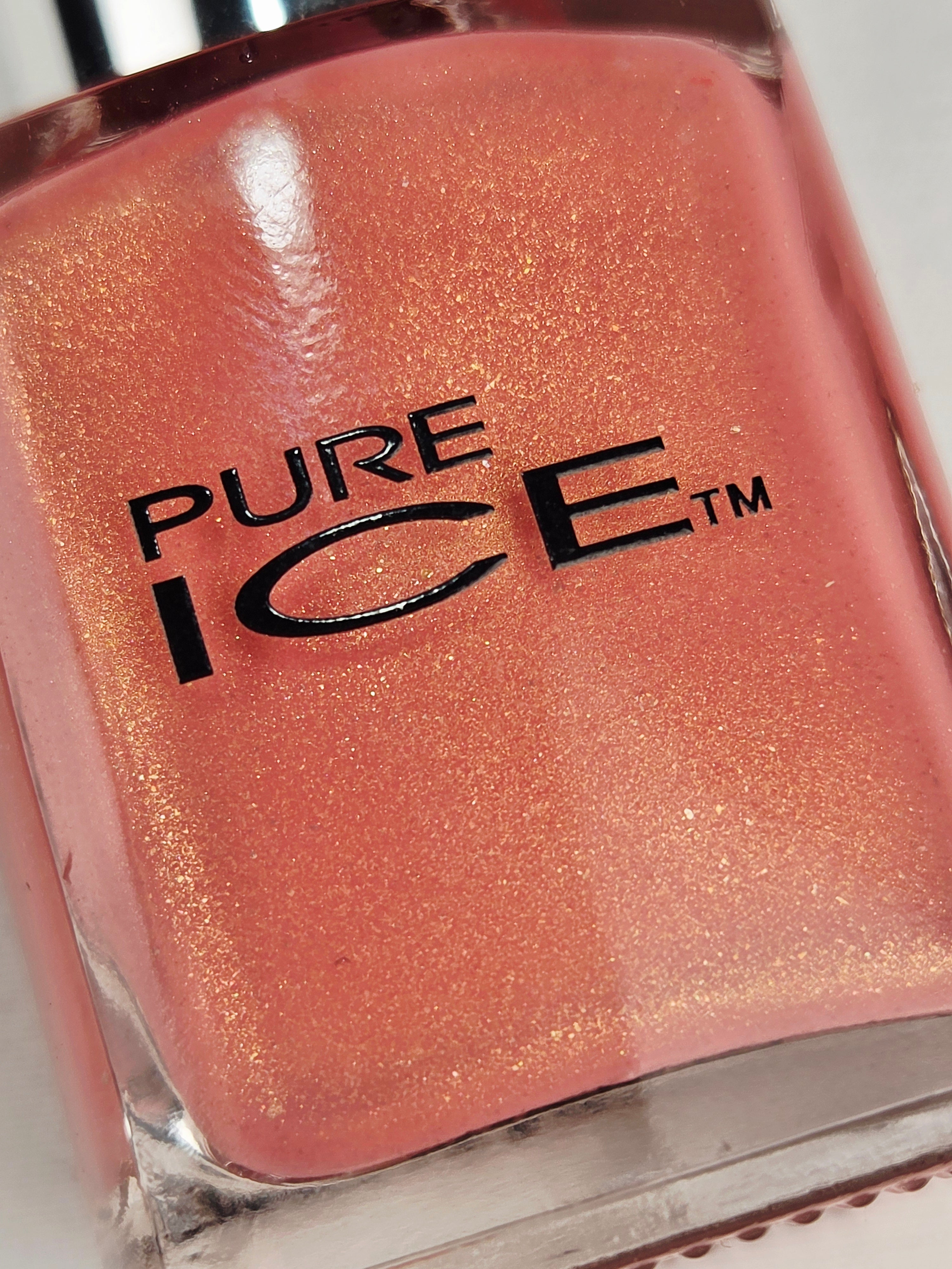 Pure Ice Twinkle Nail Polish – Shimmering Peach Coral Pearl Polish 0.5 oz Discontinued