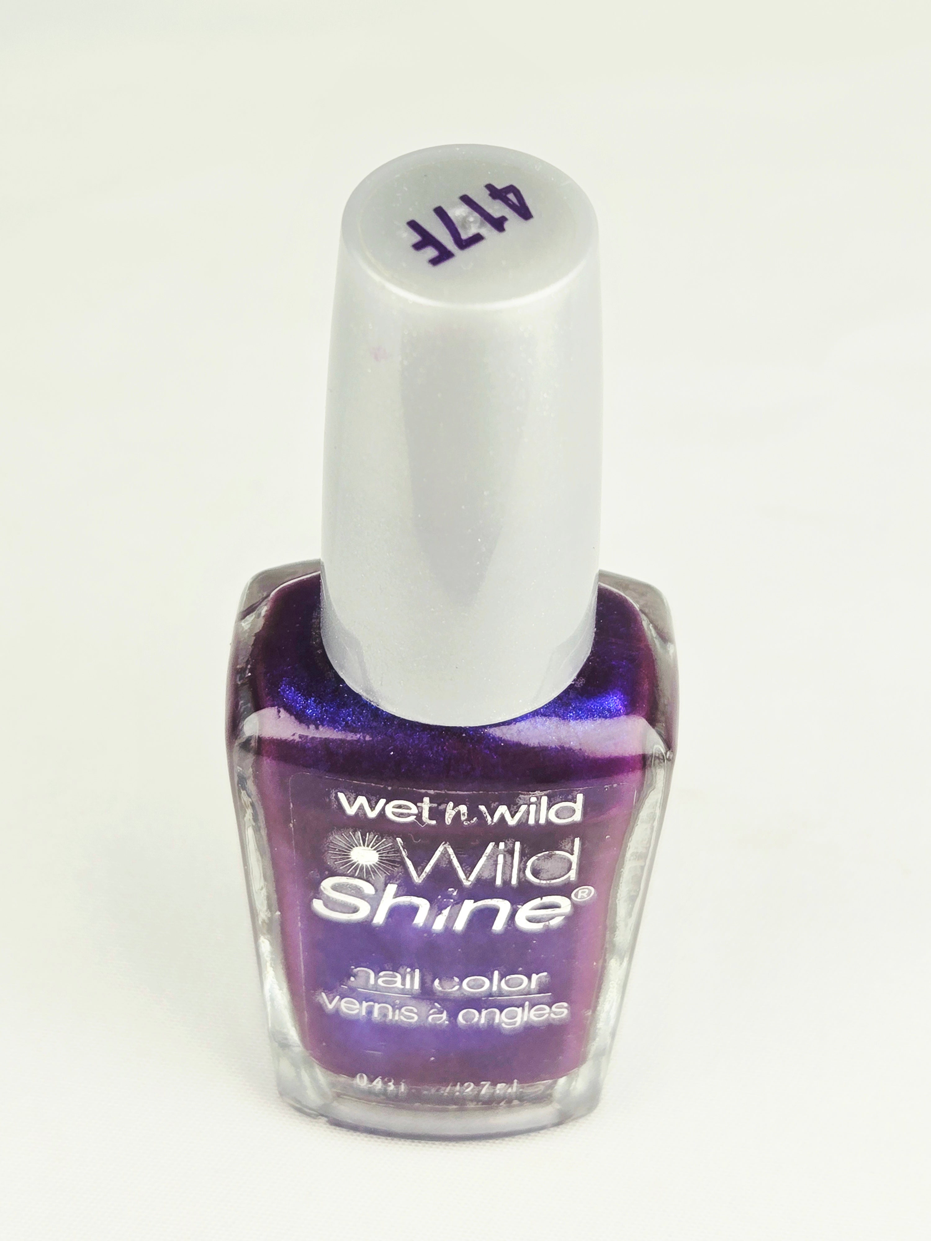 Wet n Wild Wild Shine Nail Polish 417F Eggplant Frost Purple Shimmer Vintage Nail Color