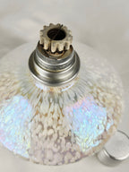 Iridescent Mosaic Glass Oil Lamp w/ Cap | Handblown Look | Cozy Hearth & Home Décor