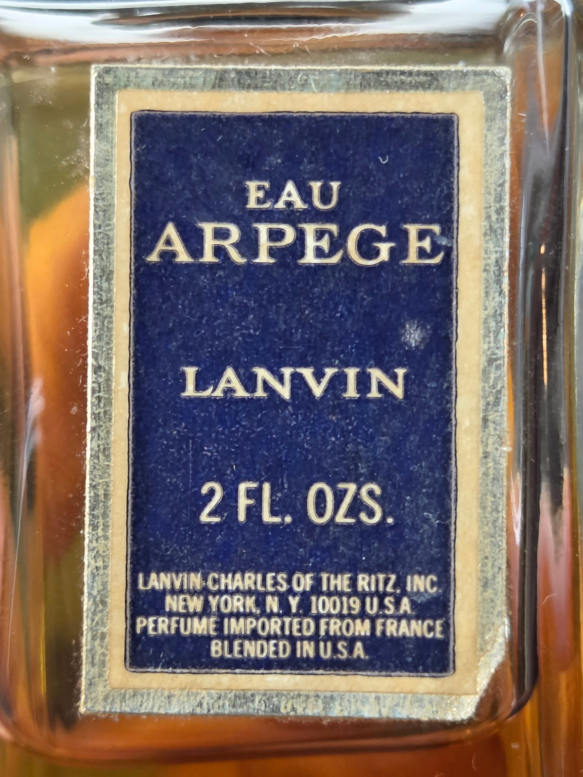 Vintage Lanvin Eau Arpège Perfume 2 fl oz Classic French Fragrance Bottle