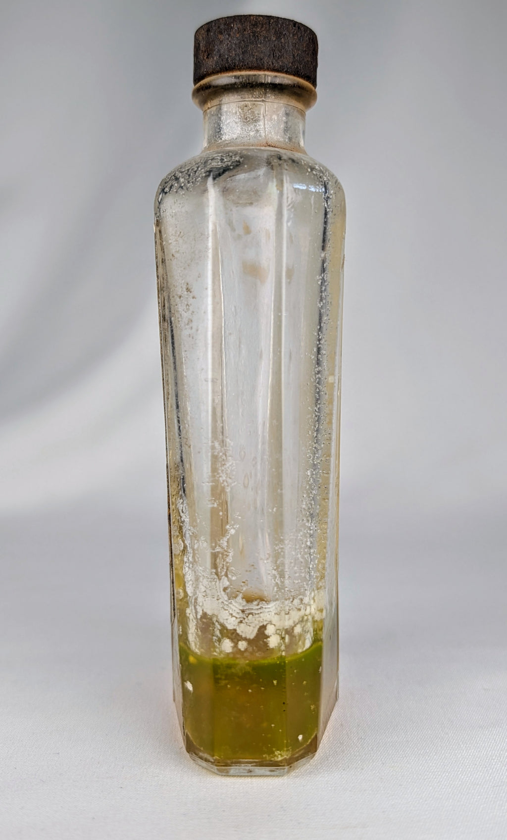 Antique 1920s–1930s Stuart’s Opaline Shampoo Bottle Art Deco Vanity Rare Survivor