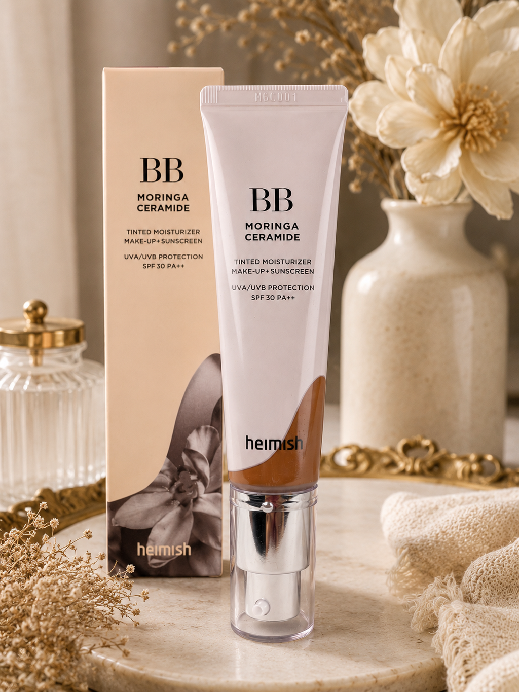 Heimish BB Moringa Ceramide Cream SPF 30 PA++ 31N Deep Korean Tinted Moisturizer