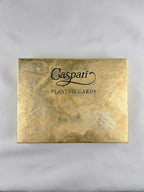 Caspari Botanical Bridge Playing Cards Set Gold Box Double Deck Palm Leaf Design