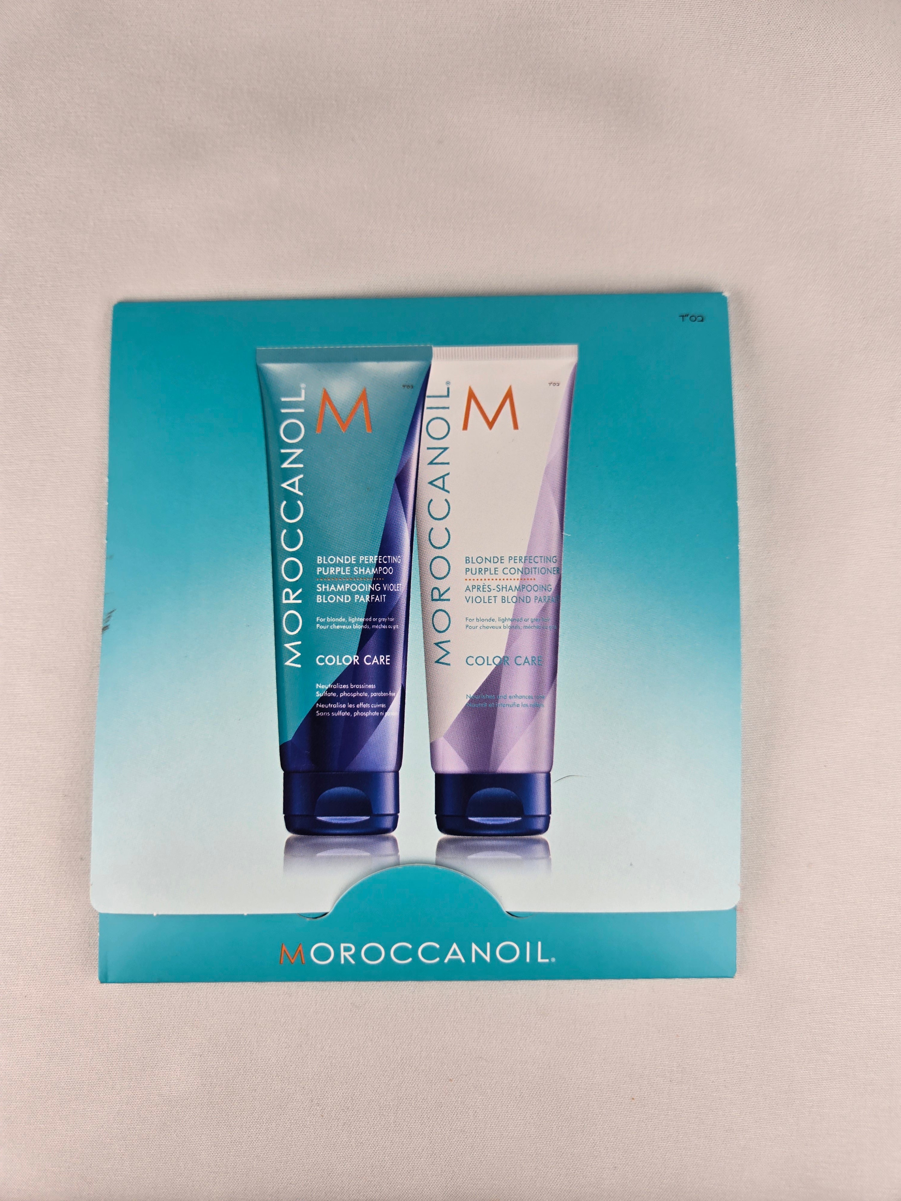 🎁 Present Pile Add-On | $25+ Order            Moroccanoil Blonde Perfecting Shampoo & Conditioner Sample Set
