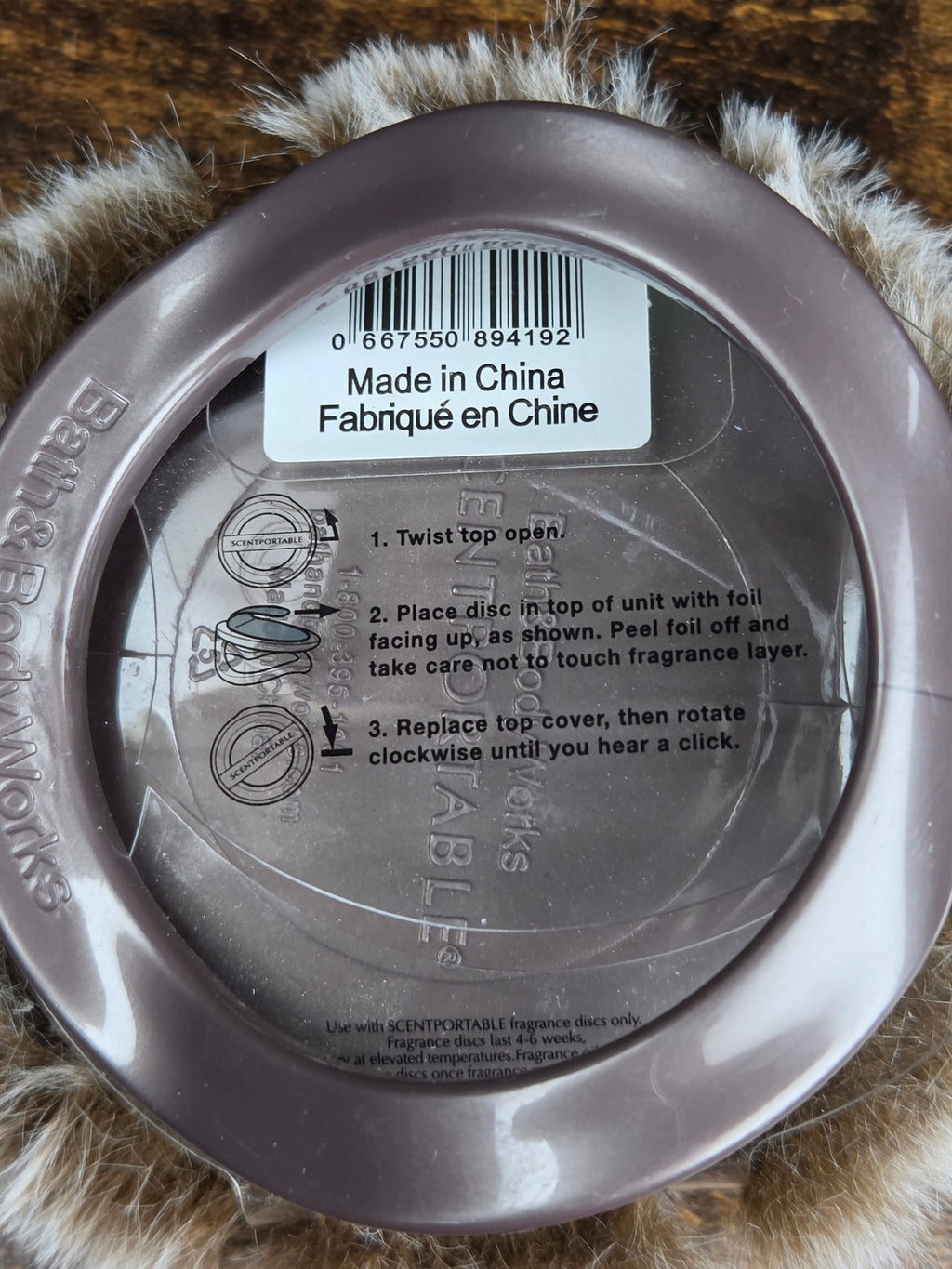 Bath & Body Works Fuzzy Reindeer Scentportable Car Fragrance Holder Visor Clip Retired New
