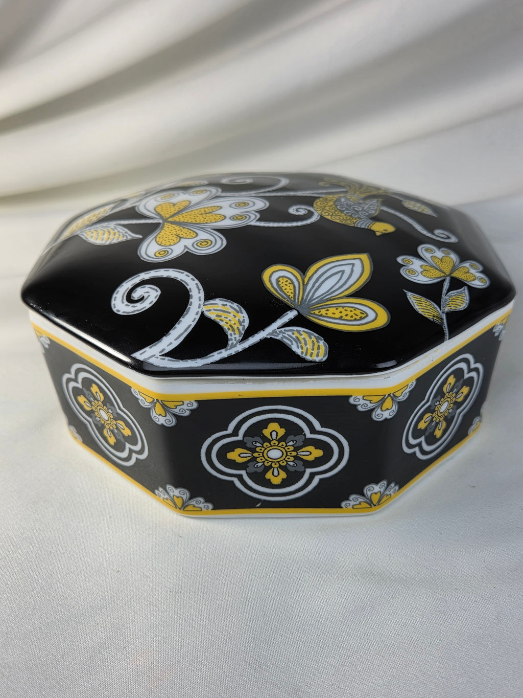 Vera Bradley Yellow Bird Porcelain Trinket Box by Andrea by Sadek