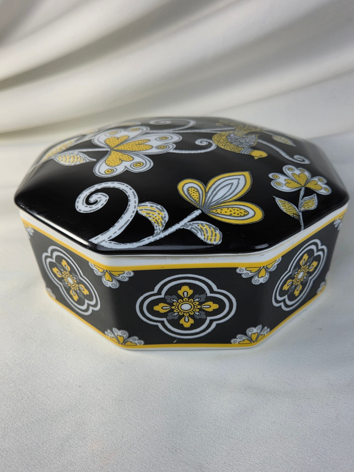 Vera Bradley Yellow Bird Porcelain Trinket Box by Andrea by Sadek