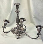 1847 Rogers Bros Silverplate 3-Arm Candelabra – Ornate Vintage Table Centerpiece