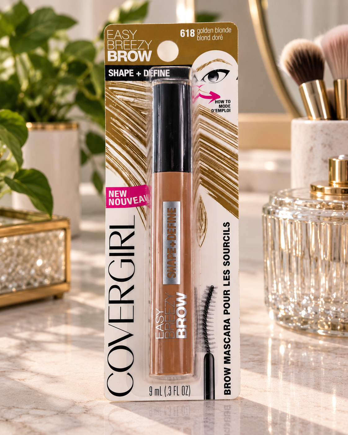 CoverGirl Easy Breezy Brow Shape + Define Brow Mascara 618 Golden Blonde 9 mL