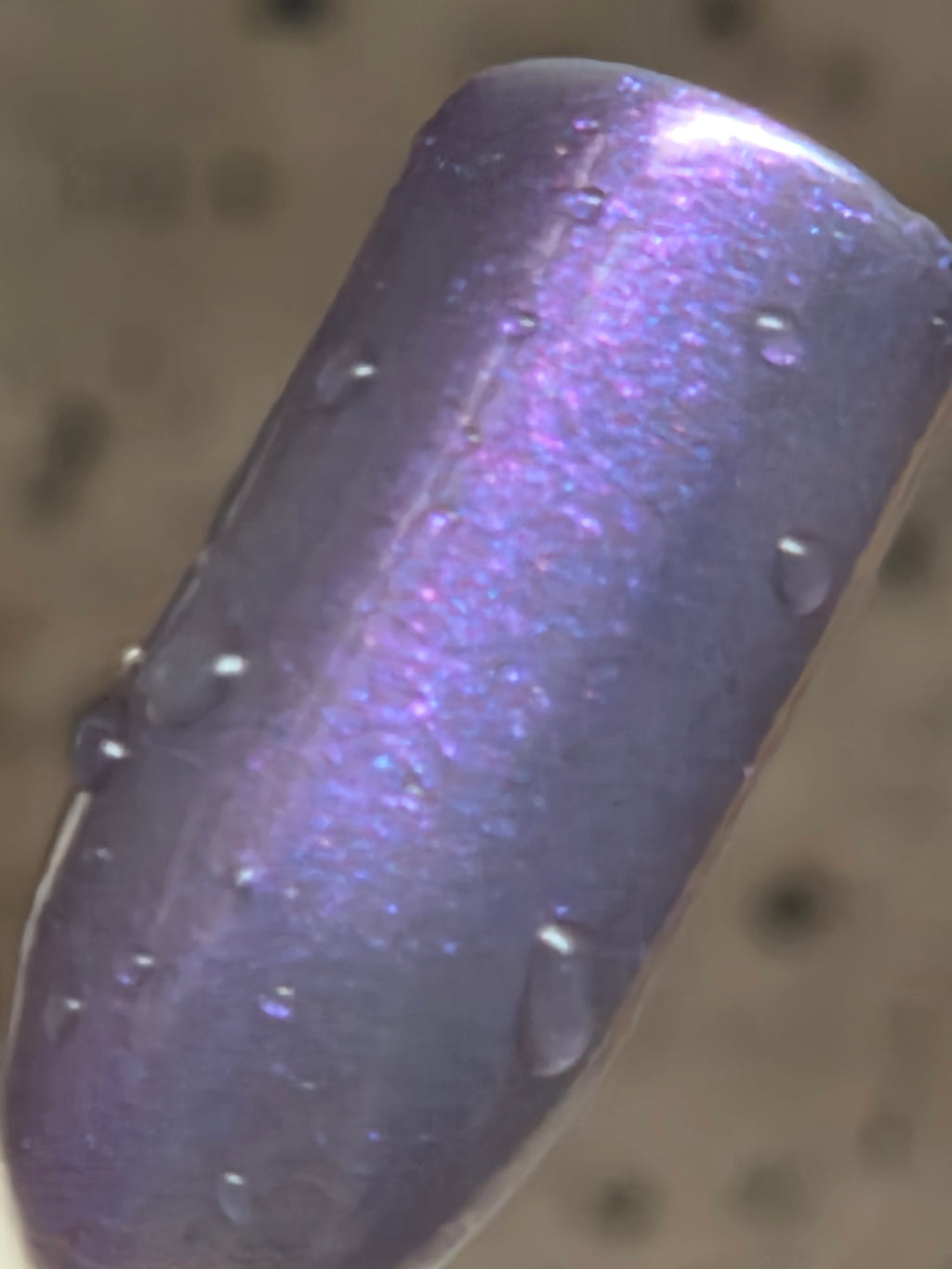 Shadow Blush - Thermal Nail Lacquer – Blackened Violet to Lilac Mauve Pink with Electric Blue-Violet Shimmer Handmade Indie Nail Polish