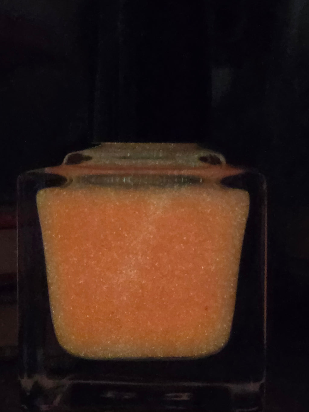 Arcflare - Neon Orange Glow in the Dark Nail Polish | Blue Violet Shimmer UV Reactive Handmade Indie Lacquer | Liquid Krystal Co.