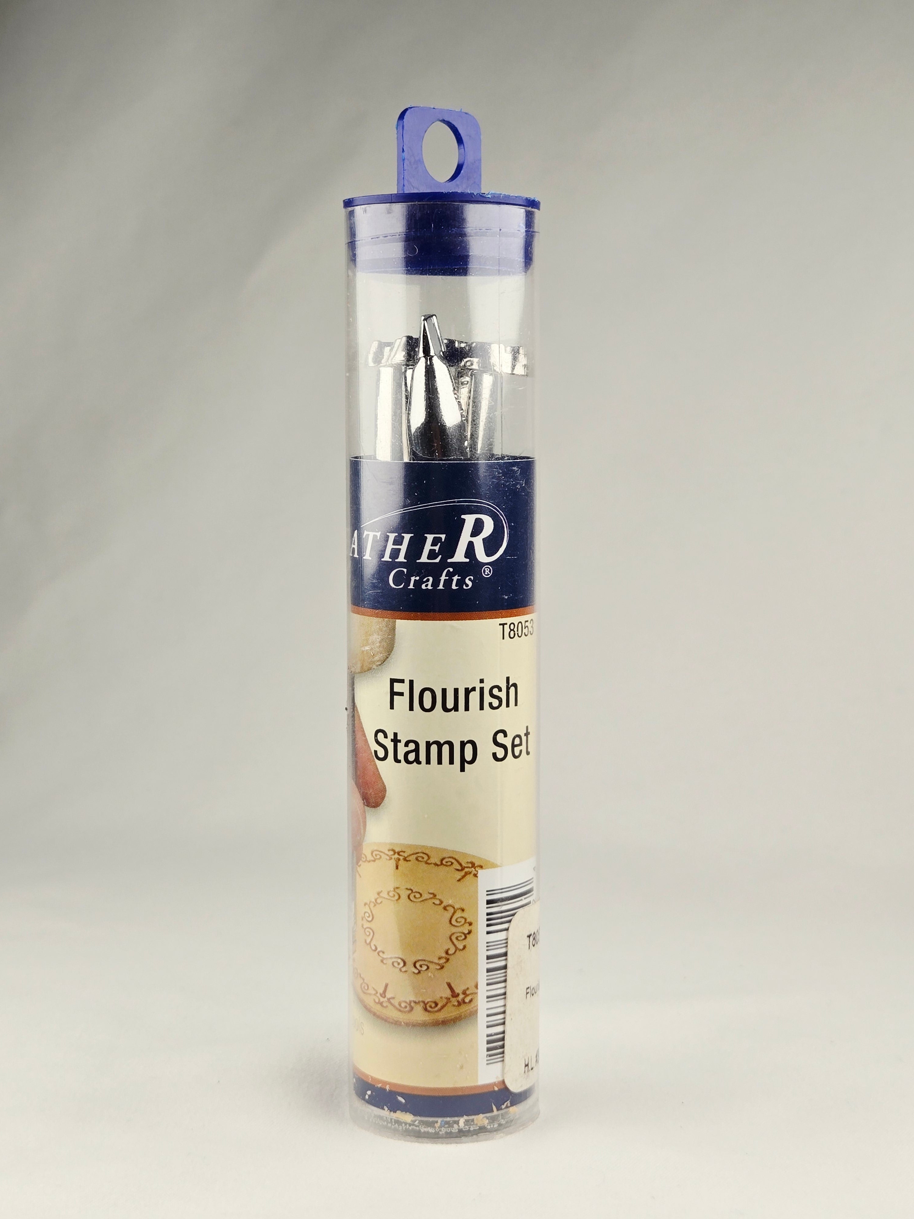 The R Crafts Flourish Stamp Tool Set T8053 Leather Stamping Tools (Set of 3) | Decorative Craft Stamps