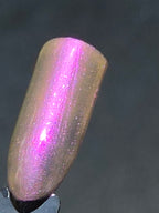Pollinias Paradox - Yellow Crelly Nail Polish with Violet Pink Shimmer | Liquid Krystal Co. Handmade Indie Lacquer