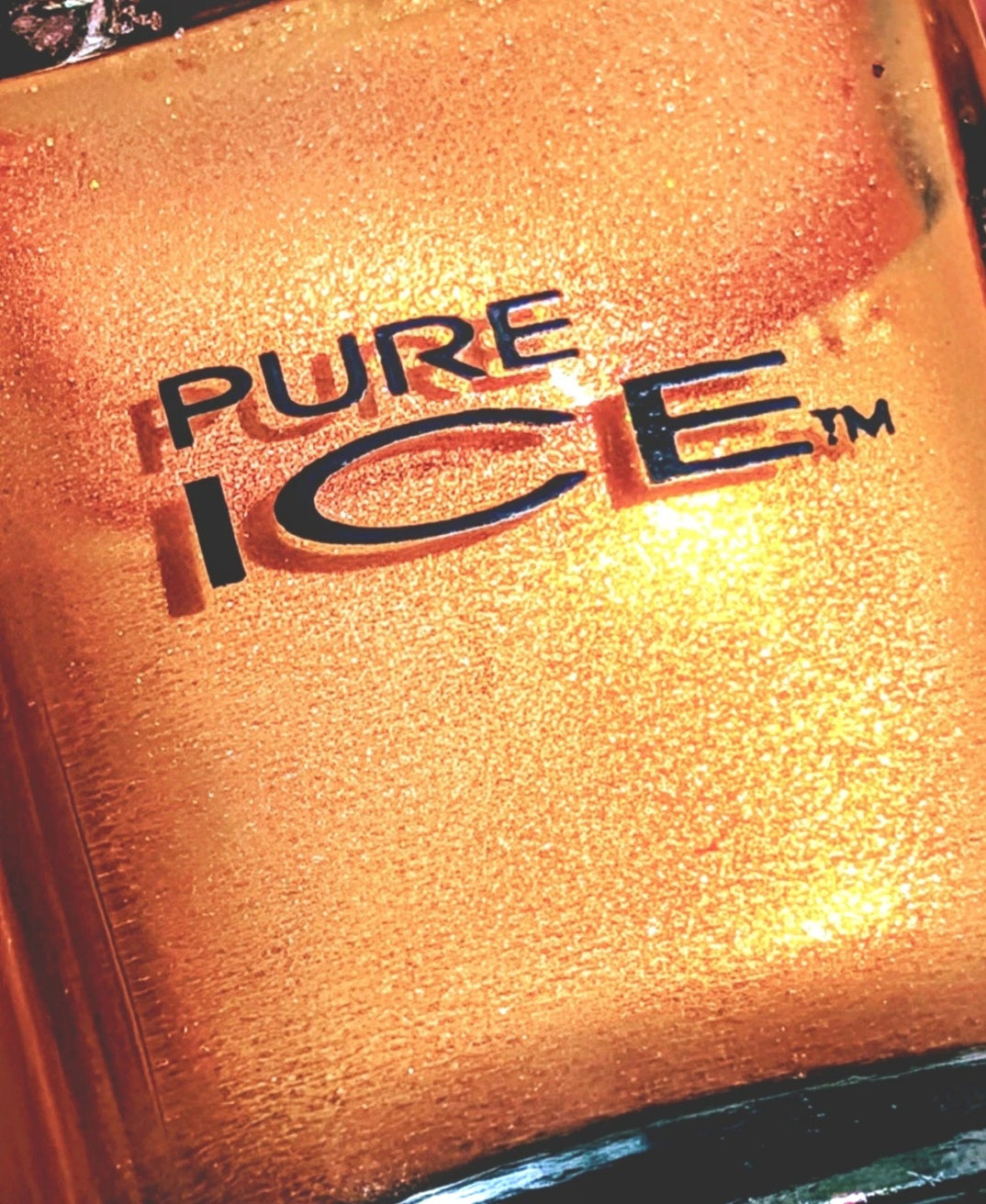 Vintage Pure Ice Naughty Girl 304CP Mango Orange Gold Shimmer Nail Polish Discontinued