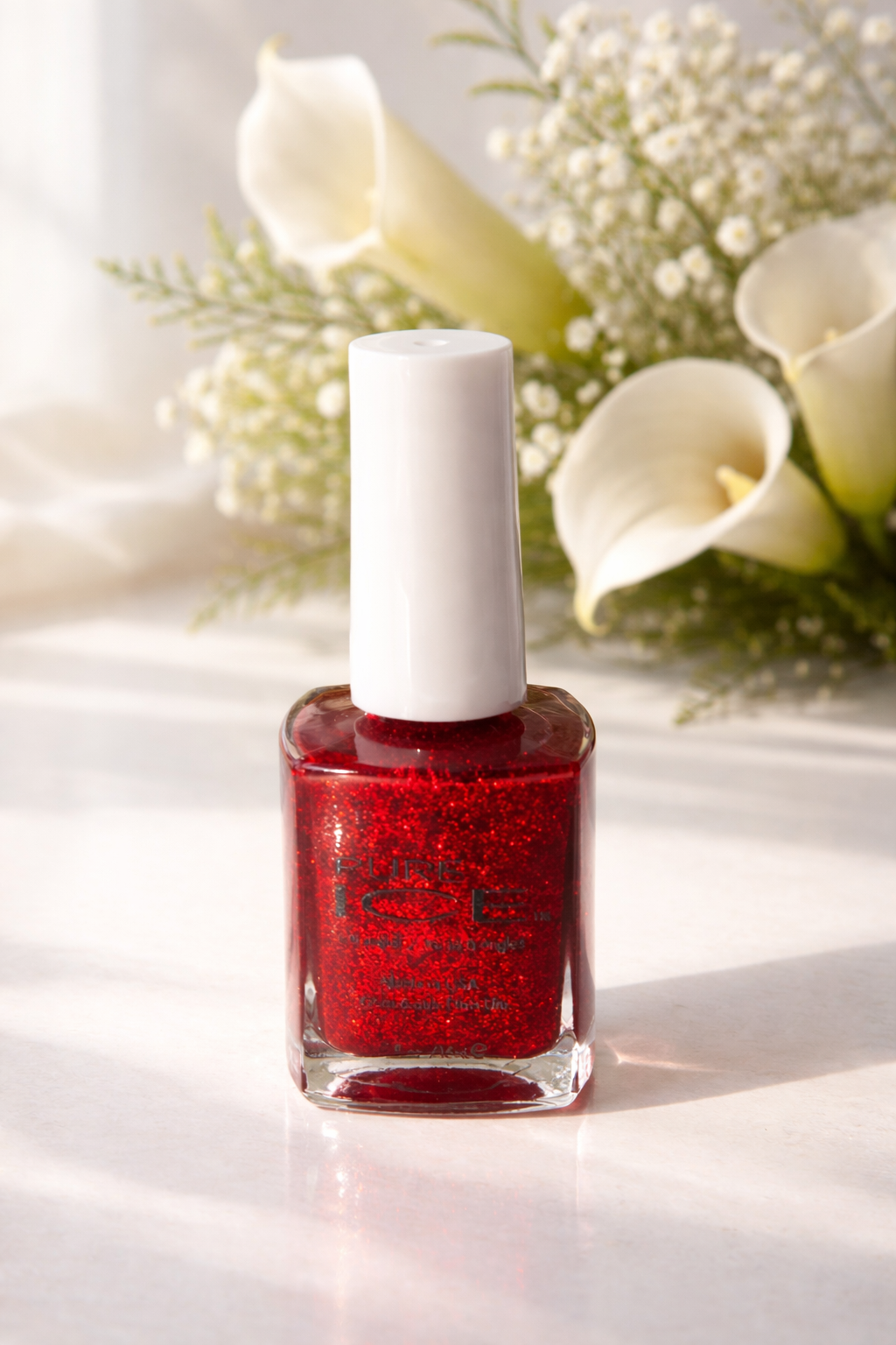 Pure Ice Nail Polish “Hit the Floor” Red Glitter – Discontinued Sparkle Lacquer