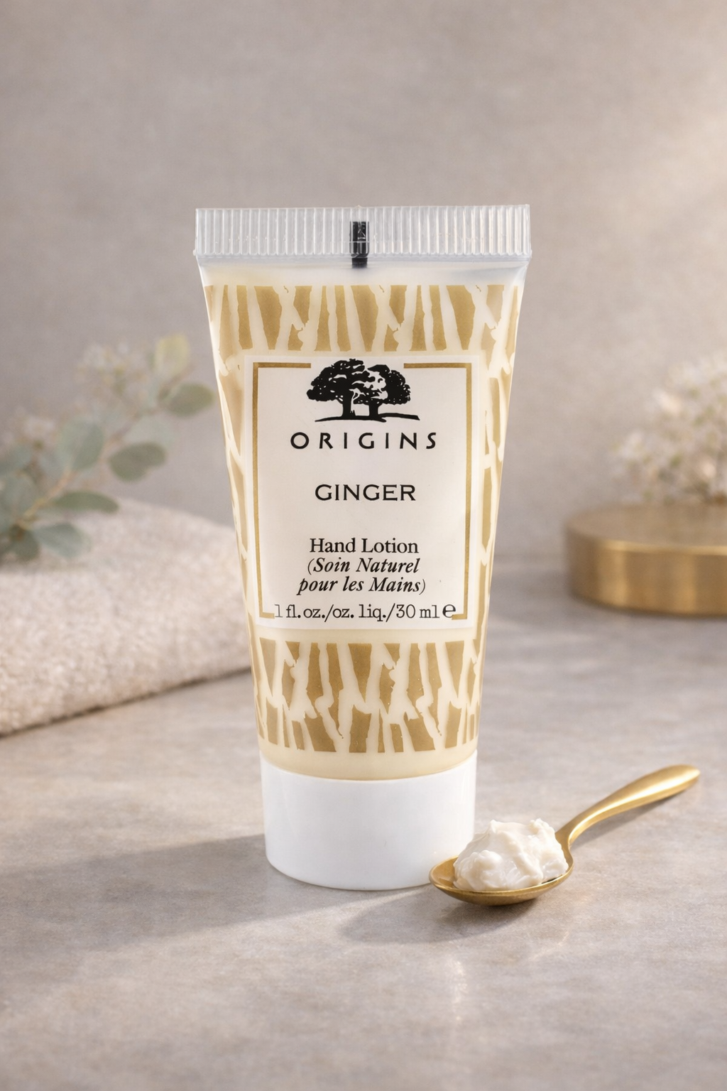 Origins Ginger Hand Lotion 1 oz 30 ml Travel Size Hydrating Hand Cream Moisturizing Ginger Scent