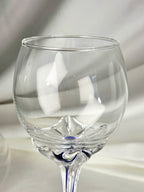 Pair Tall Cobalt Blue High Quality Wine Goblets | Art Glass Stemware 10.5"