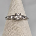 Antique Platinum Diamond Engagement Ring - EGL USA Certified - Size 5.5