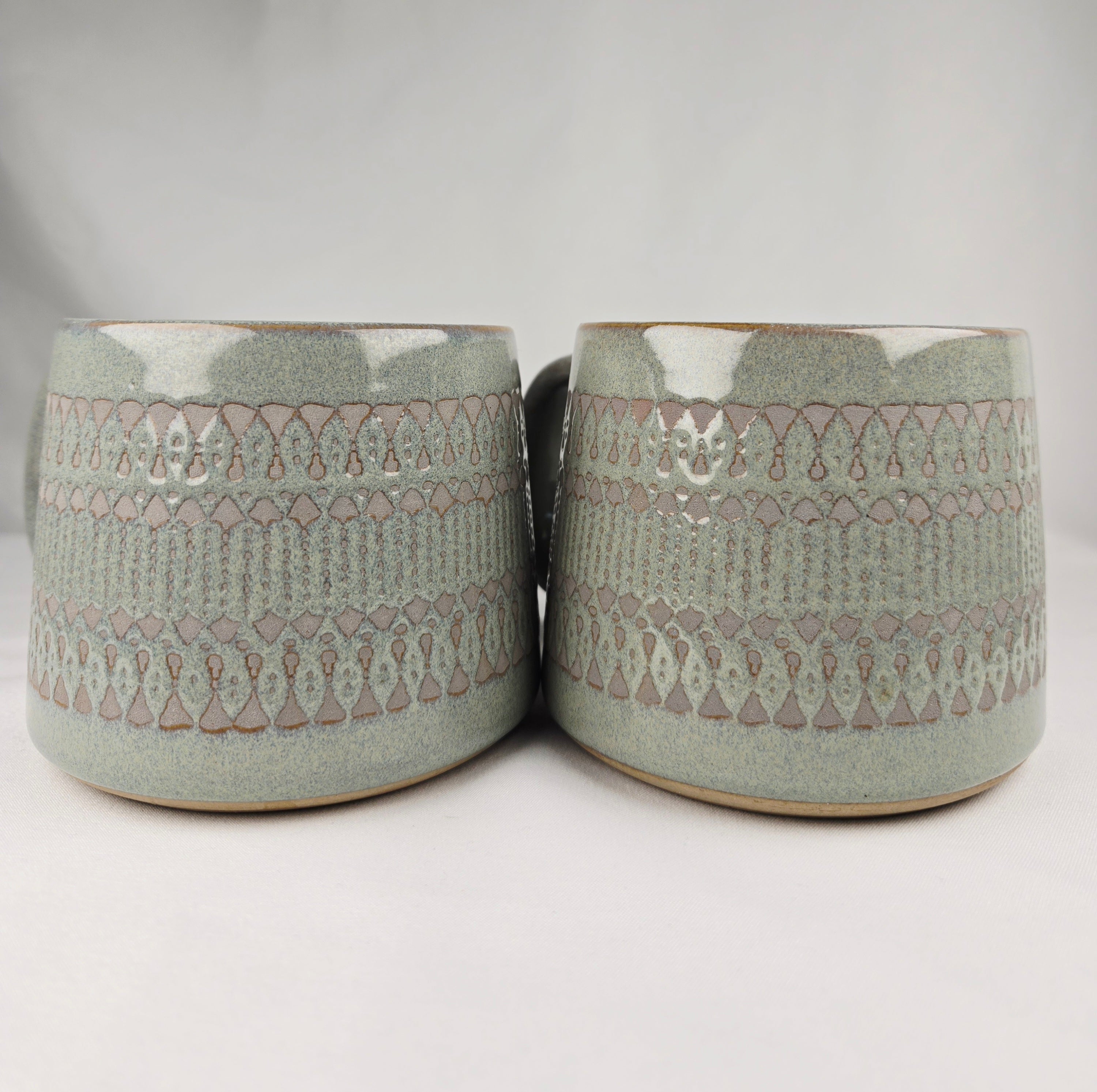 Hearth & Hand with Magnolia Sage Green Textured Stoneware Mug Set of 2 | Rustic Farmhouse Coffee Cups