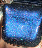 Galactic Abyss- Deep Black Purple Jelly Holographic Shimmer Nail Lacquer with Blue Violet Sheen | Liquid Krystal Co Handmade Indie Nail Polish