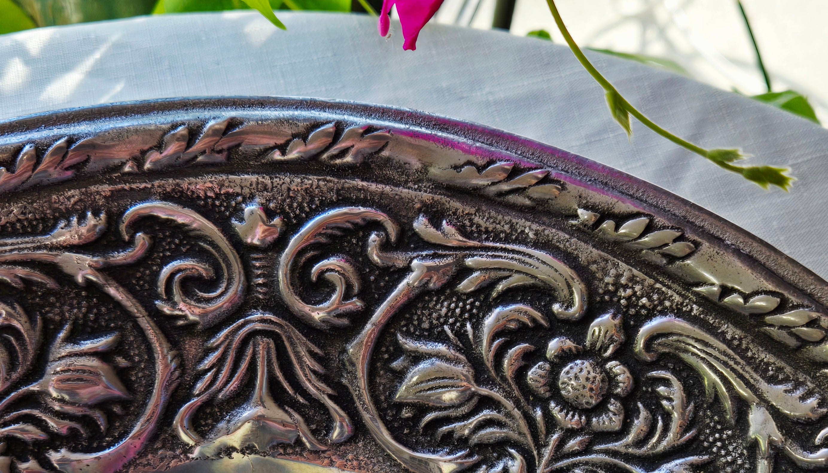 Wilton Armetale RWP Pewter Bowl – Embossed Floral Design | Vintage American Pewter