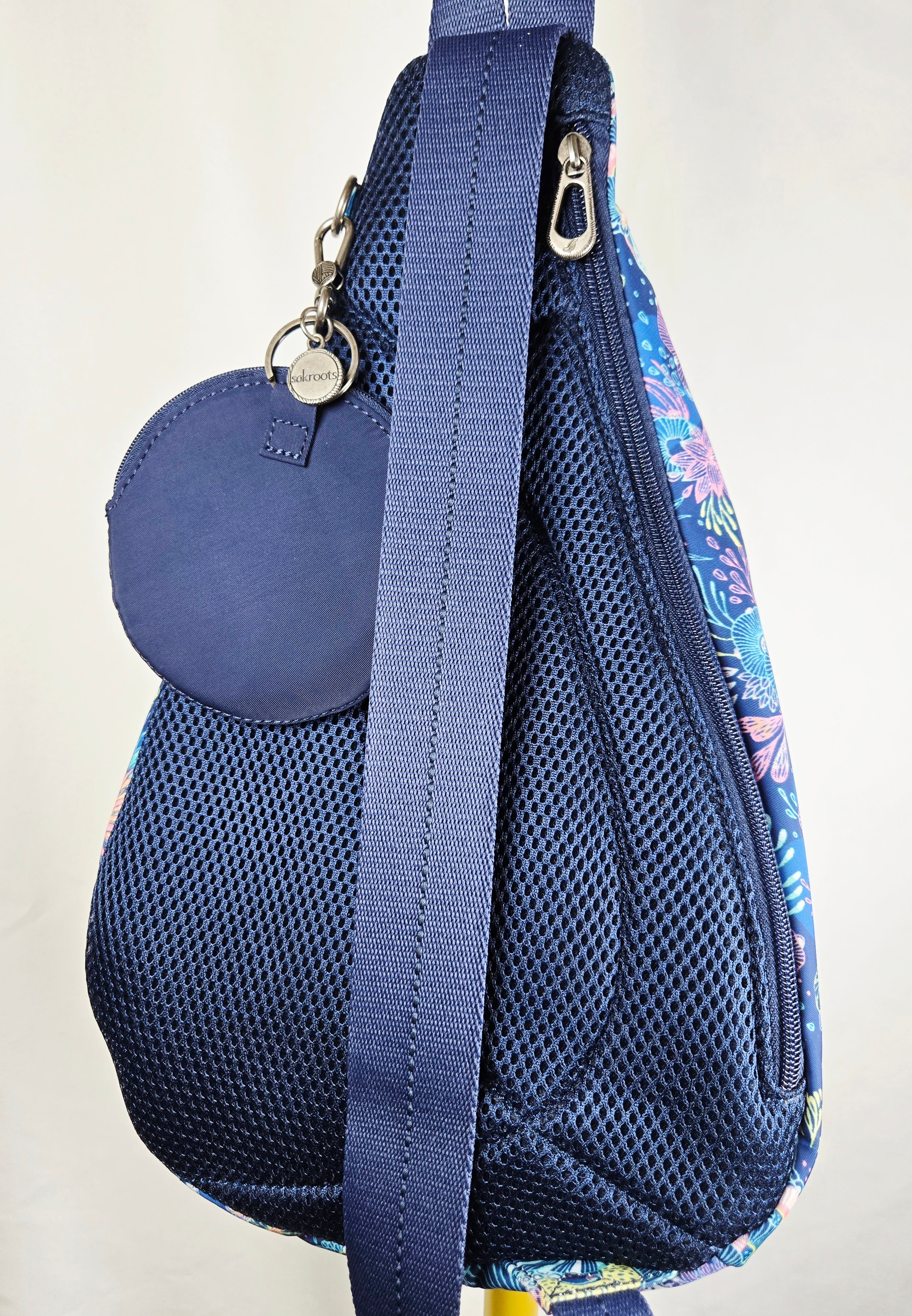 Sakroots Floral Sling Backpack with Turtle Coin Pouch | Crossbody Travel Bag | New Without Tags