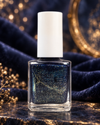 Pure Ice Dark Arts 1509 Nail Polish Halloween Limited Edition Navy Jelly Gold Glitter 0.5 oz