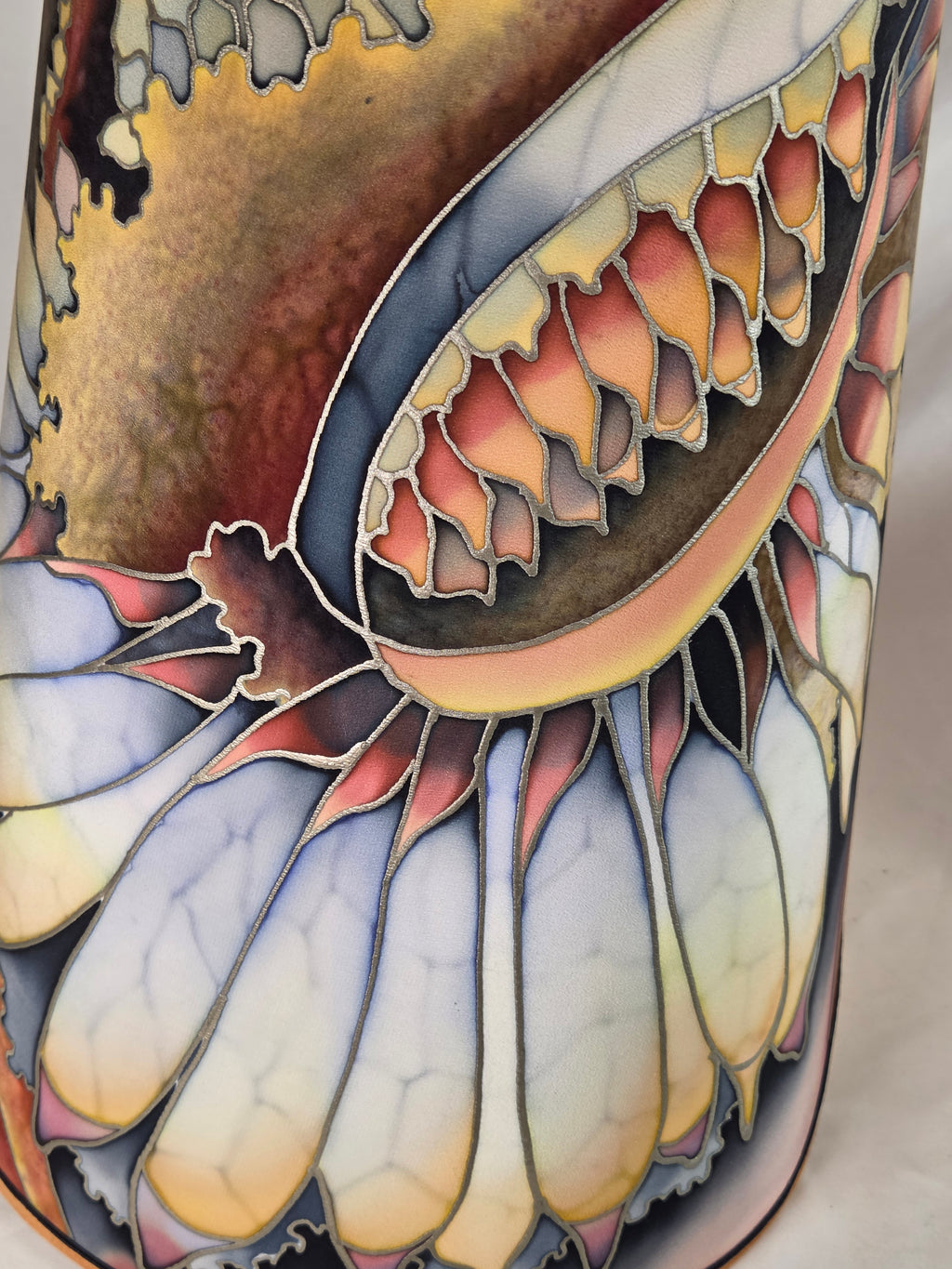 Barbara Woods Northern Pheasant Original Hand-Painted Silk Ceiling Pendant Light 31" with Fan Adapter