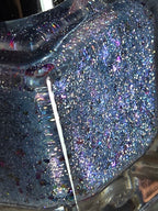 Atlantean Aetherdust— Clear Blue Purple Iridescent Flake Nail Polish Topper with Holographic Sparkle | Liquid Krystal Co.