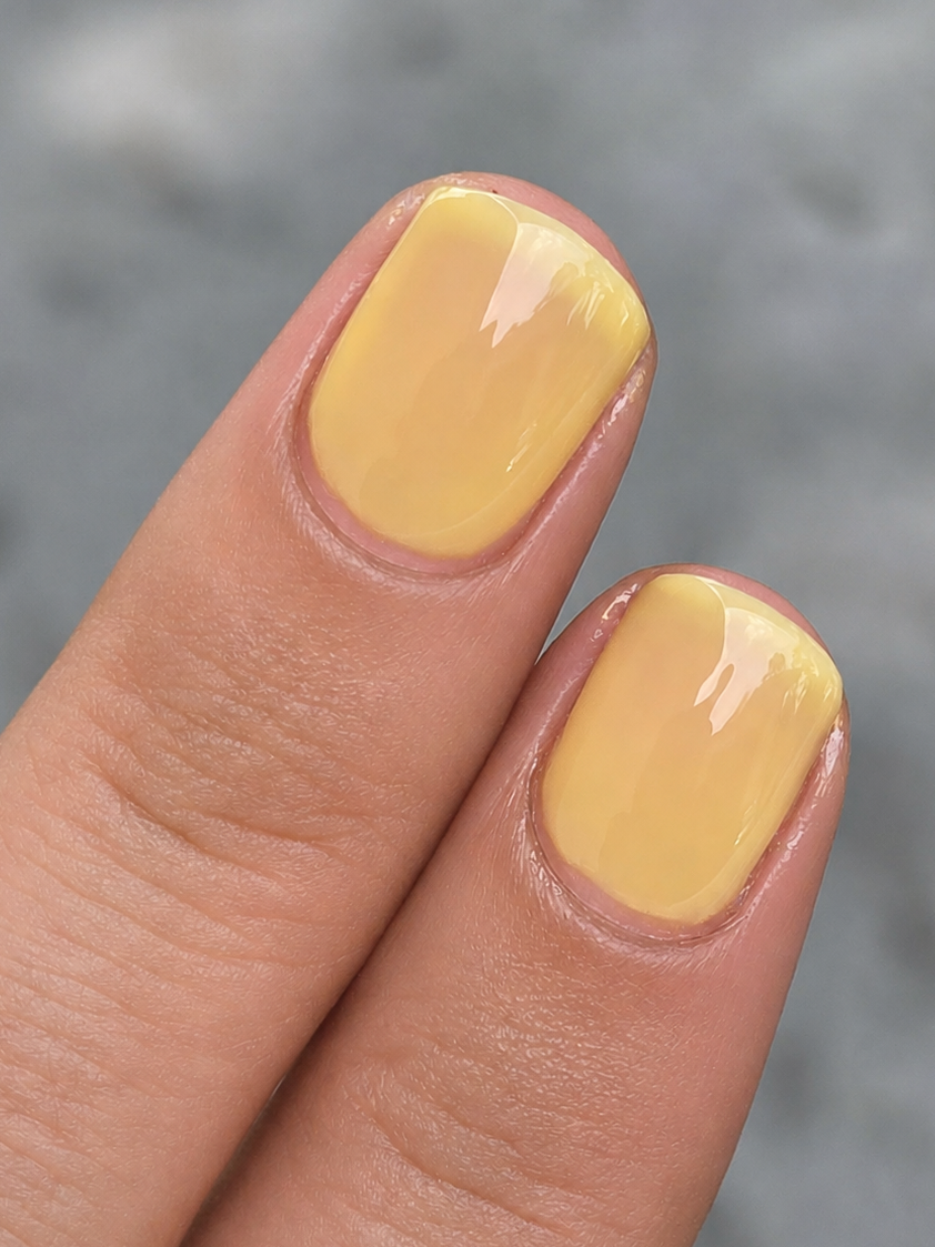 Beurre Fondu - Sheer Creamy Butter Yellow Crelly Nail Polish | Liquid Krystal Co Handmade Indie Lacquer