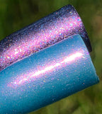 Sirius Scintillation – Handmade Indie Nail Polish | Blue-Violet Jelly | Red, Blue & White Microflakes | Buildable Celestial Shimmer | Liquid Krystal Co.