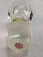 Mid Century Amber Genie Bottle Barware with Flame Stopper Art Glass Display