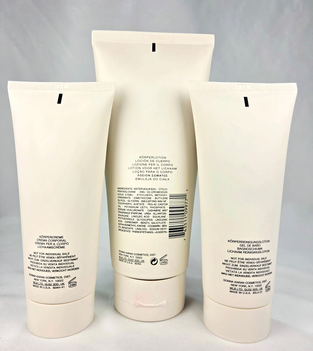 Donna Karan Cashmere Mist 3 Pc Body Care Set Lotion Creme Wash New Unused