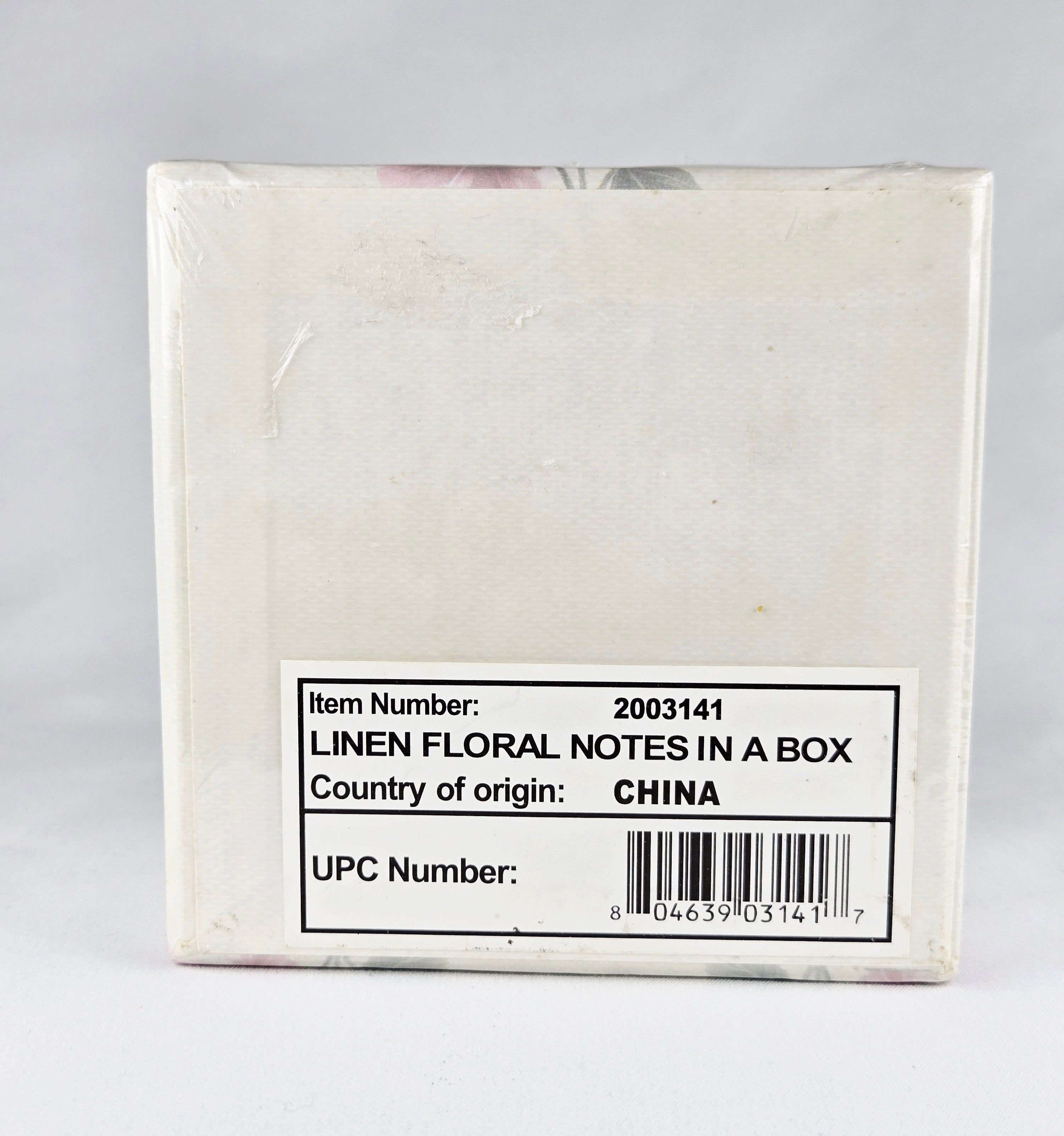 Linen Floral Notes in a Box | Decorative Floral Memo Holder | Cottage Garden Style