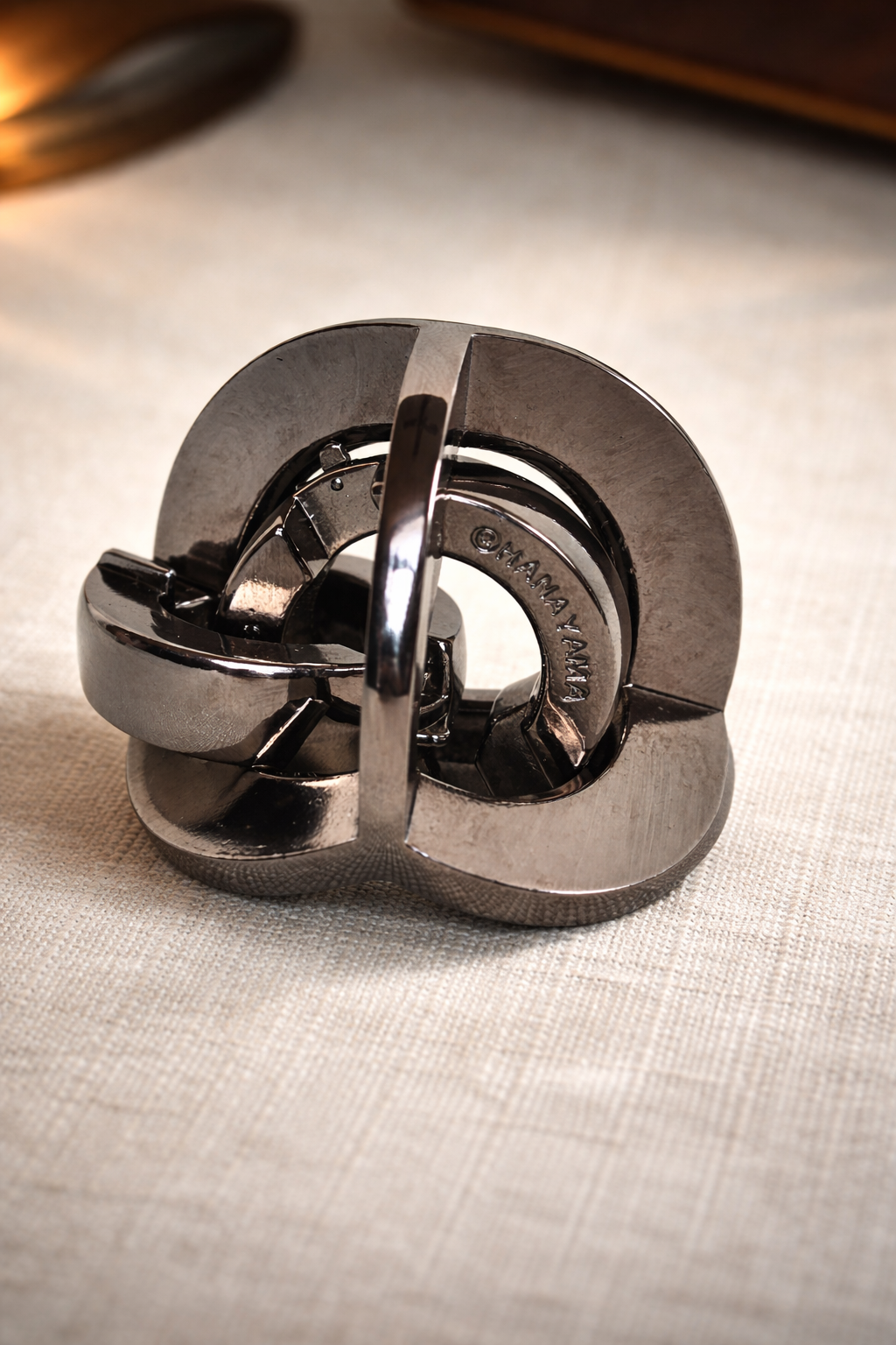 Hanayama Cast Metal Puzzle — Interactive Brain Teaser | Modern Mechanical Puzzle