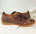 Pikolinos Brown Leather Laser Cut Lace Up Shoes EU 36 Artisan Comfort Oxfords