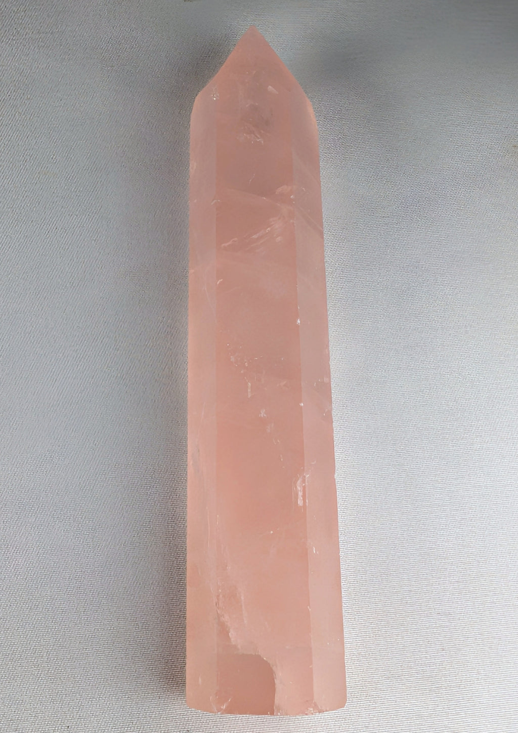 Rose Quartz Crystal Tower Point Generator 4.5 Inch Pink Healing Stone