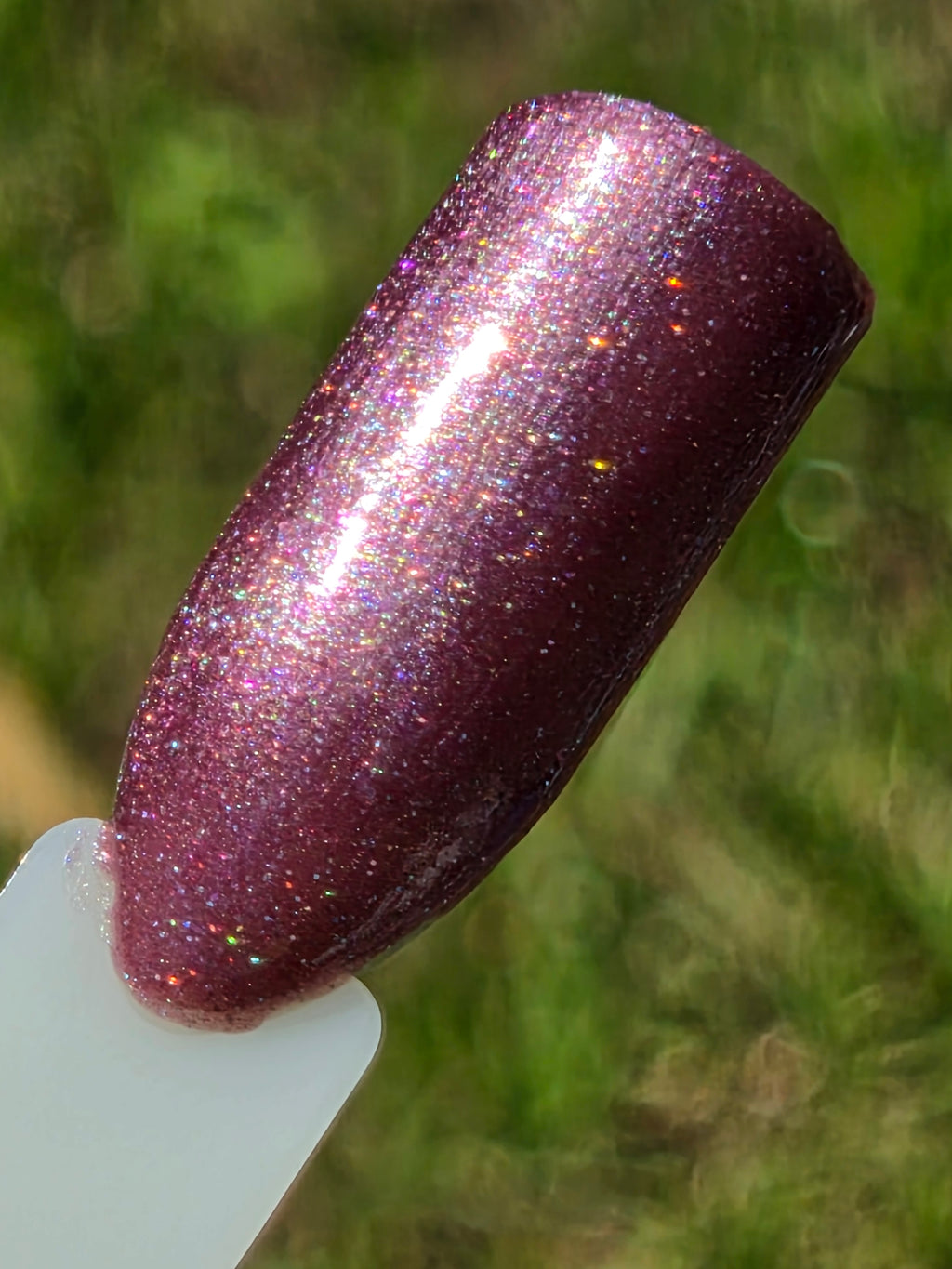 Liquid Krystal Co. Orchid Glitch| One-of-a-Kind Prototype Nail Lacquer | Dusty Orchid Holographic Shimmer | Handmade Indie Nail Polish
