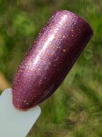 Liquid Krystal Co. Orchid Glitch| One-of-a-Kind Prototype Nail Lacquer | Dusty Orchid Holographic Shimmer | Handmade Indie Nail Polish