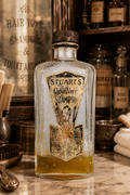 Antique 1920s–1930s Stuart’s Opaline Shampoo Bottle Art Deco Vanity Rare Survivor