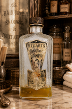 Antique 1920s–1930s Stuart’s Opaline Shampoo Bottle Art Deco Vanity Rare Survivor