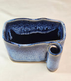 Bay Pottery Blue Drip Glaze Stoneware Desk Organizer & Pen Holder – Virginia Pottery