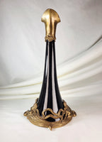 Vintage Castilian 5048 Art Nouveau Revival Aubergine Porcelain Bronze Mermaid Ewer